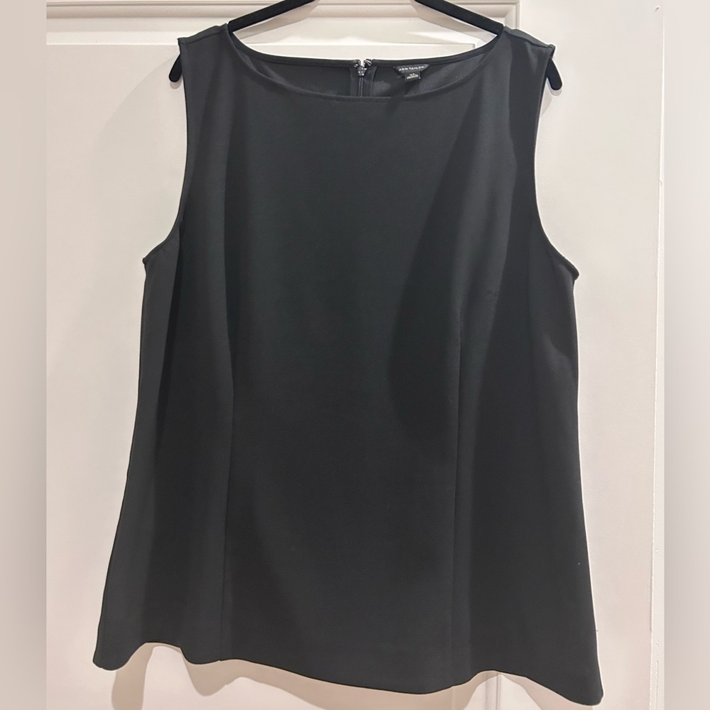 Ann Taylor Classic Black Sleeveless Blouse